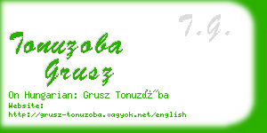 tonuzoba grusz business card